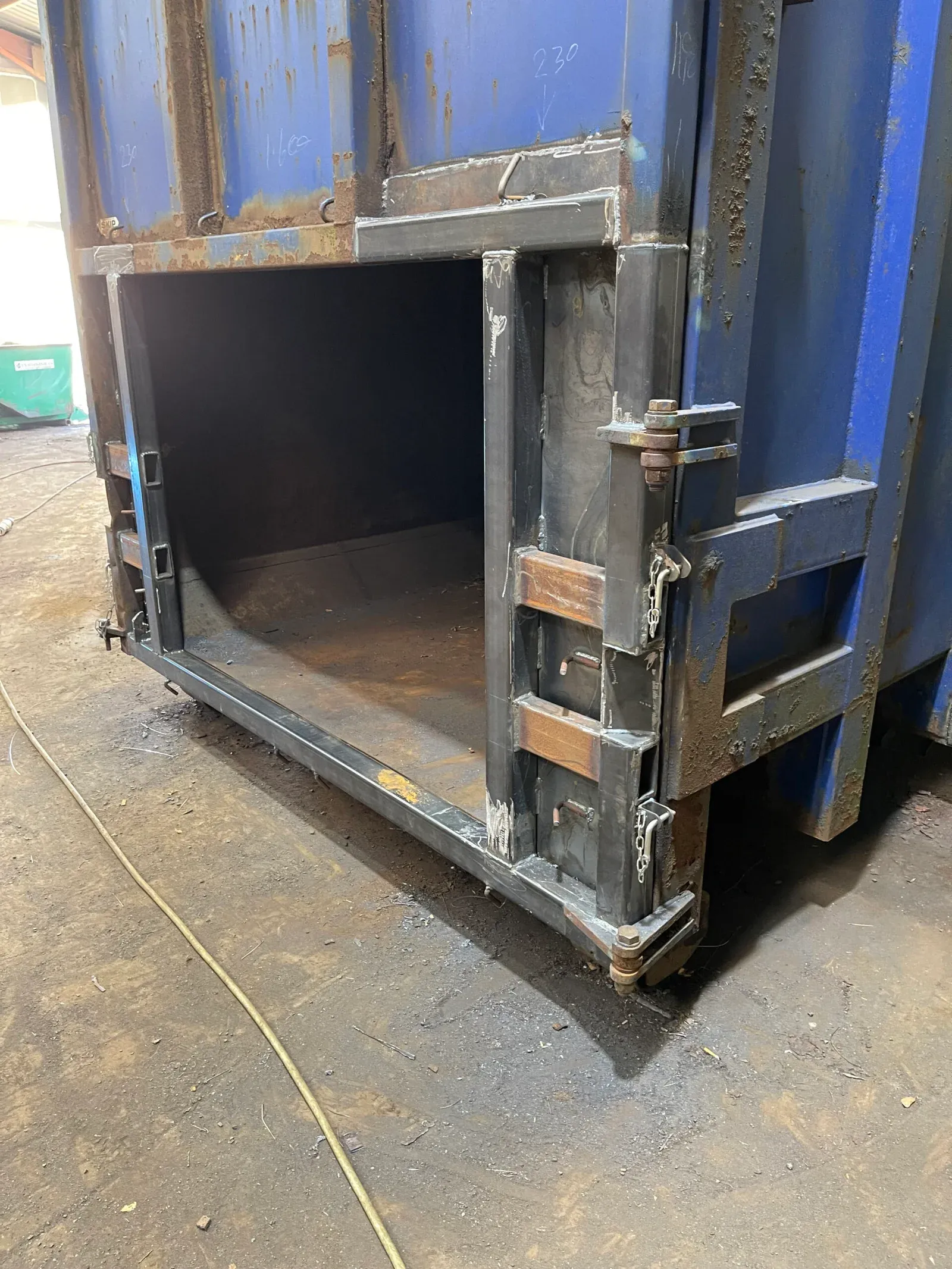 A worn container brought in to be assessed for part exchange
